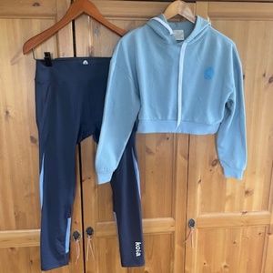 Fabletics Koia workout set. Sweatshirt size Small, yoga pant size Med.